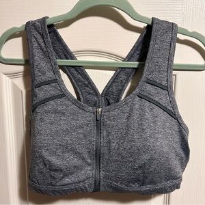 BCG hi-support zip sports bra